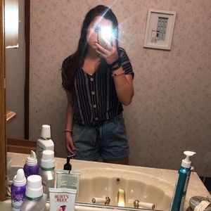 Blue stripped Short sleeve t-shirt